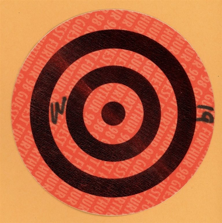 Further Festival 1998 Rusted Root Concert Tour Backstage Pass