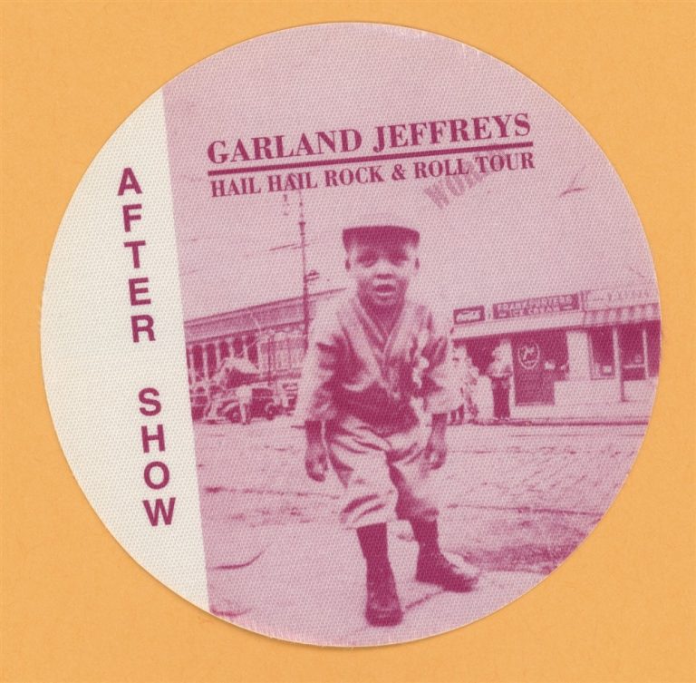 Garland Jeffreys 1992 Don't Call Me Buckwheat Concert Tour Backstage Pass