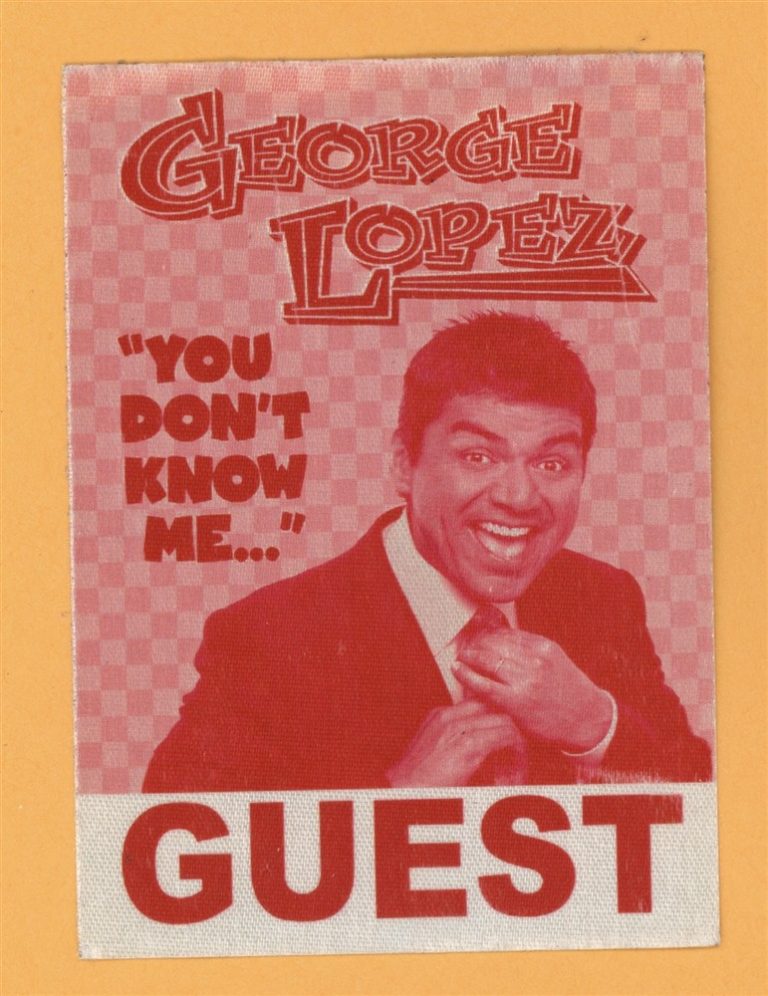 George Lopez 1999 You Dont' Know Me Concert Tour GUEST Backstage Pass