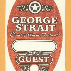 George Strait 1998 Country Music Festival Concert Tour GUEST Backstage Pass