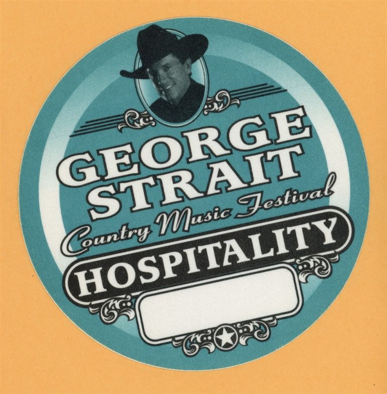 George Strait 1998 Country Music Festival Concert Tour HOSP Backstage Pass