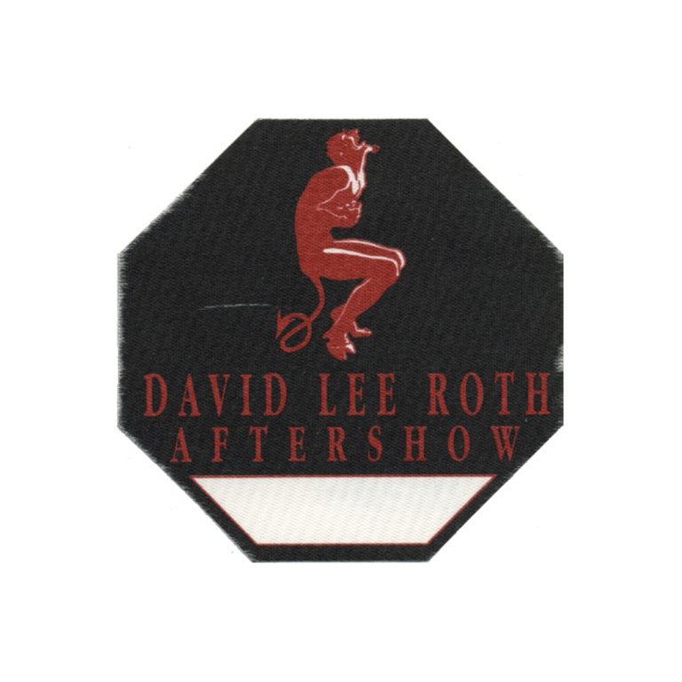 David Lee Roth 1991 Little Ain't Enough Concert Tour After Show Backstage Pass