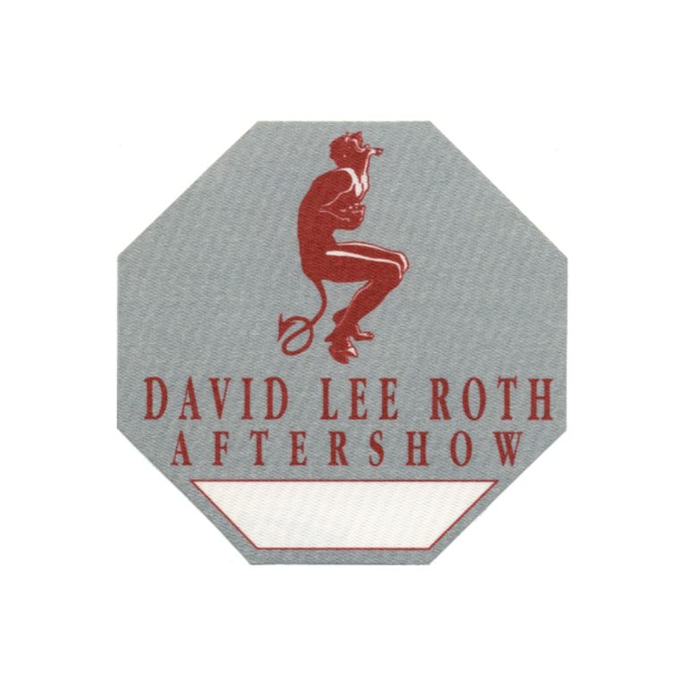 David Lee Roth 1991 Little Ain't Enough Concert Tour After Show Backstage Pass