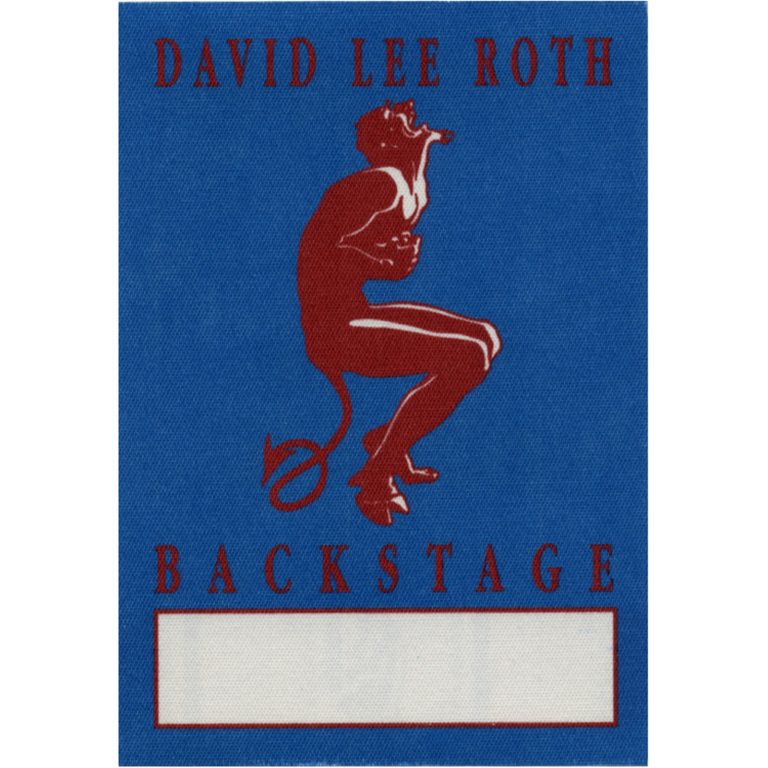 David Lee Roth 1991 Little Ain't Enough Concert Tour Working Backstage Pass