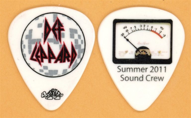 Def Leppard Sound Crew Vintage Guitar Pick - 2011 Mirror Ball Tour