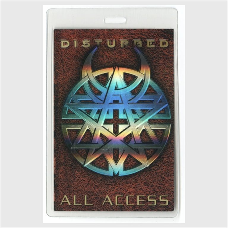Disturbed 2002 Believe Concert Tour Foil print Laminated Backstage Pass