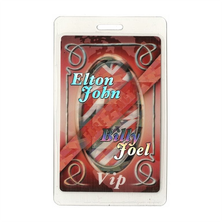 Elton John 2002 Face to Face Tour w/ Billy Joel VIP Laminated Backstage Pass