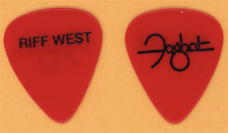 Foghat Riff West Vintage Guitar Pick - 1990 US Tour