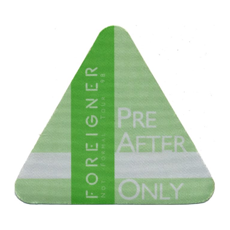 Foreigner 1998 Not Formal Concert Tour After Show Backstage Pass