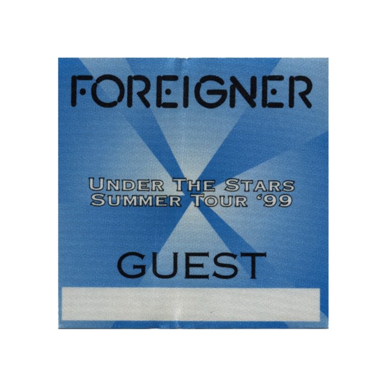 Foreigner 1999 Under The Stars Concert Tour Guest Backstage Pass
