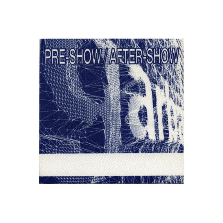 Garbage 1998 Version 2.0 Concert Tour Aftershow Backstage Pass