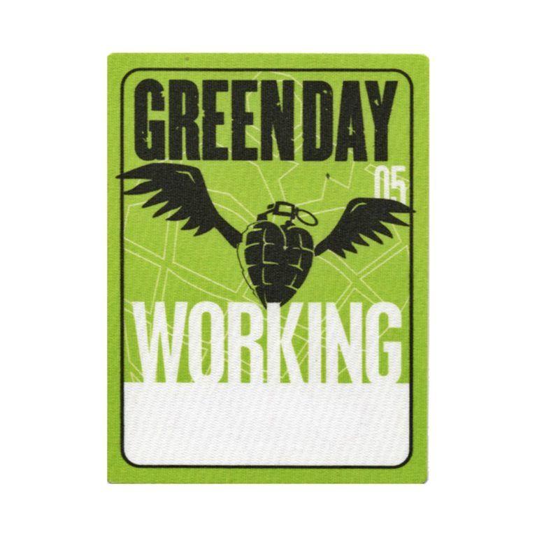 Green Day 2005 American Idiot Concert Tour Working Backstage Pass