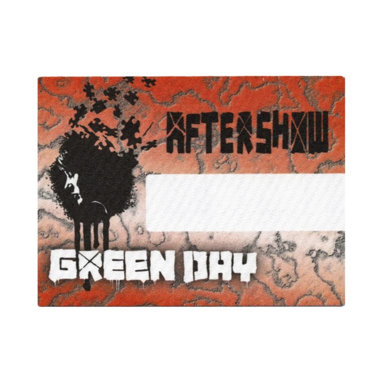 Green Day 2010 21st Century Breakdown Concert Tour Aftershow Backstage Pass