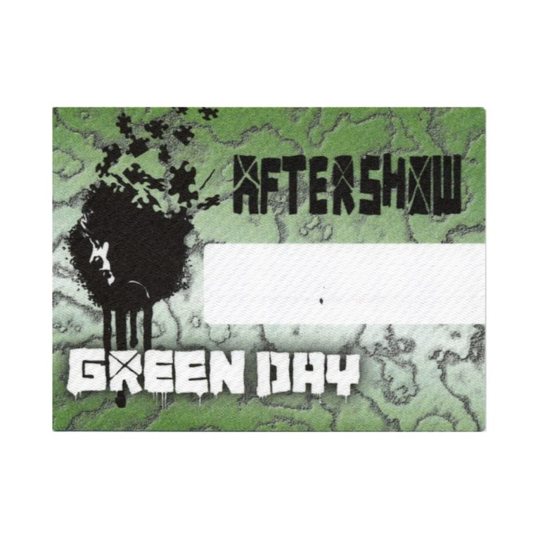 Green Day 2010 21st Century Breakdown Concert Tour Aftershow Backstage Pass