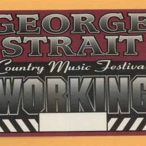George Strait 2002 Country Music Festival Concert Tour WORKING Backstage Pass