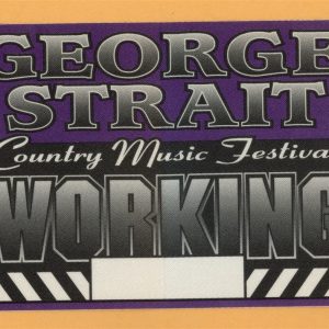 George Strait 2002 Country Music Festival Concert Tour WORKING Backstage Pass