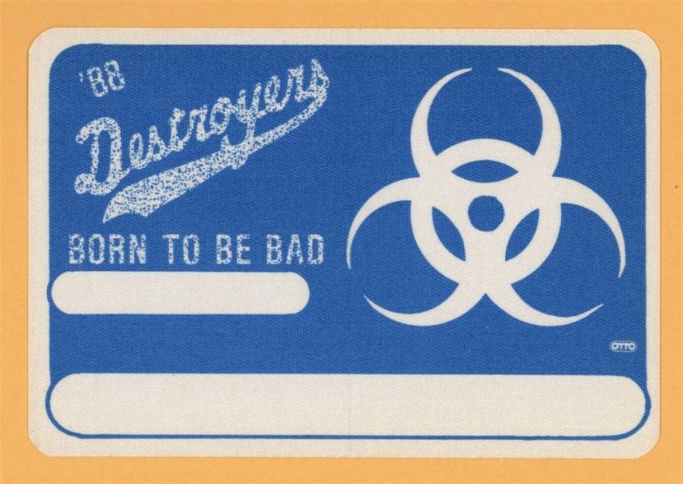 George Thorogood 1988 Born To Be Bad Concert Tour Backstage Pass