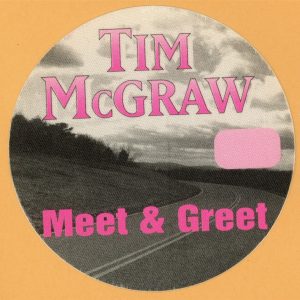 Tim McGraw 1995 w/ Little Texas All I Want Concert Tour M&G Backstage Pass