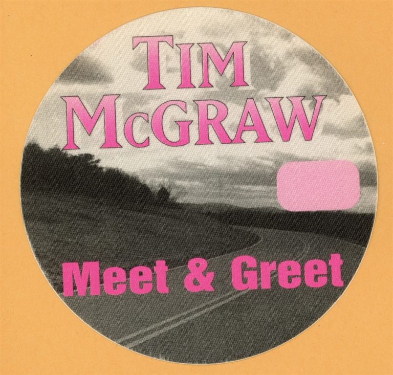 Tim McGraw 1995 w/ Little Texas All I Want Concert Tour M&G Backstage Pass