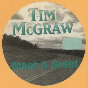 Tim McGraw 1995 w/ Little Texas All I Want Concert Tour M&G Backstage Pass