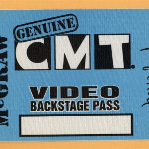 Tim McGraw 1996 w/ Faith Hill Concert Tour Video Backstage Pass