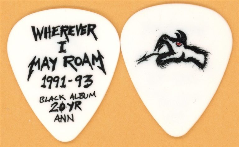 Metallica James Hetfield Snake Vintage Guitar Pick - 2012 Black Album 20th Tour