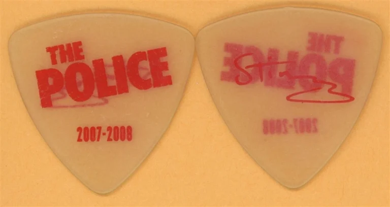 The Police Sting Vintage Guitar Pick - 2007 Reunion Tour
