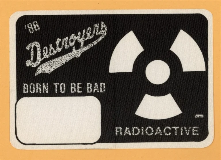 George Thorogood 1988 Born To Be Bad Concert Tour RADIOACTIVE Backstage Pass