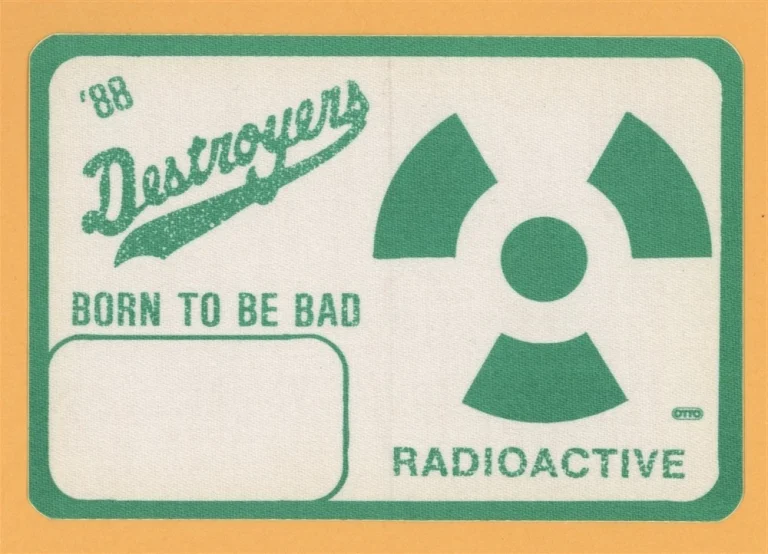 George Thorogood 1988 Born To Be Bad Concert Tour RADIOACTIVE Backstage Pass