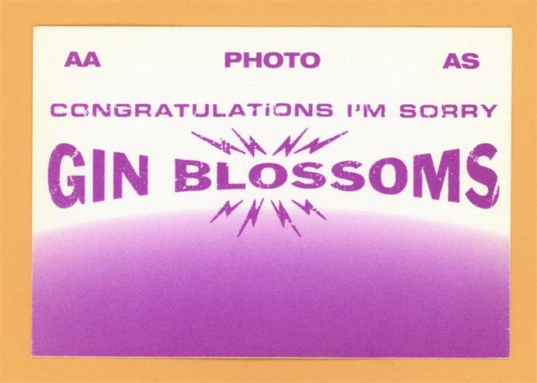 Gin Blossoms 1994 Concert Tour ALL ACCESS Backstage Pass