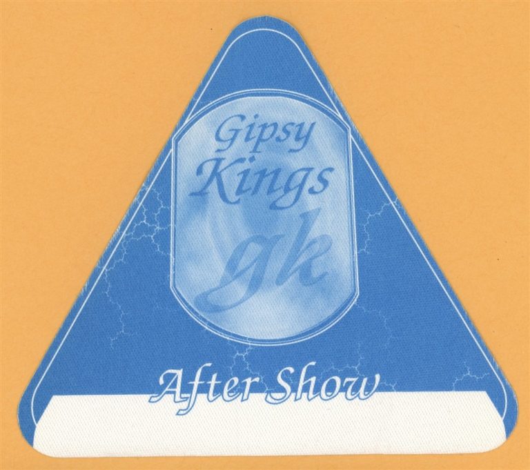 Gipsy Kings 2001 Concert Tour AFTER SHOW Backstage Pass