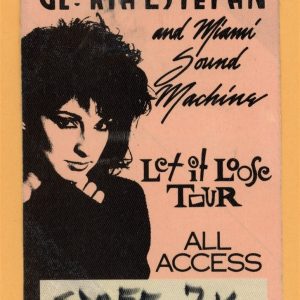 Gloria Estefan 1988 Let It Loose Concert Tour ALL ACCESS Backstage Pass