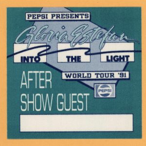 Gloria Estefan 1991 Into The Light Concert Tour AFTER Backstage Pass - Pepsi