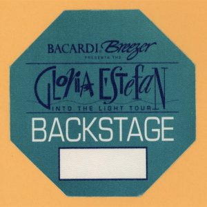Gloria Estefan 1991 Into The Light Concert Tour Backstage Pass