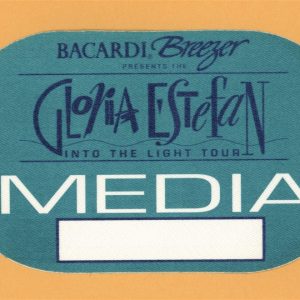 Gloria Estefan 1991 Into The Light Concert Tour MEDIA Backstage Pass