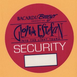 Gloria Estefan 1991 Into The Light Concert Tour SECURITY Backstage Pass
