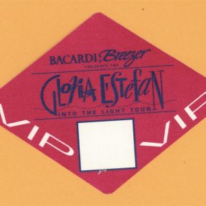 Gloria Estefan 1991 Into The Light Concert Tour VIP Backstage Pass