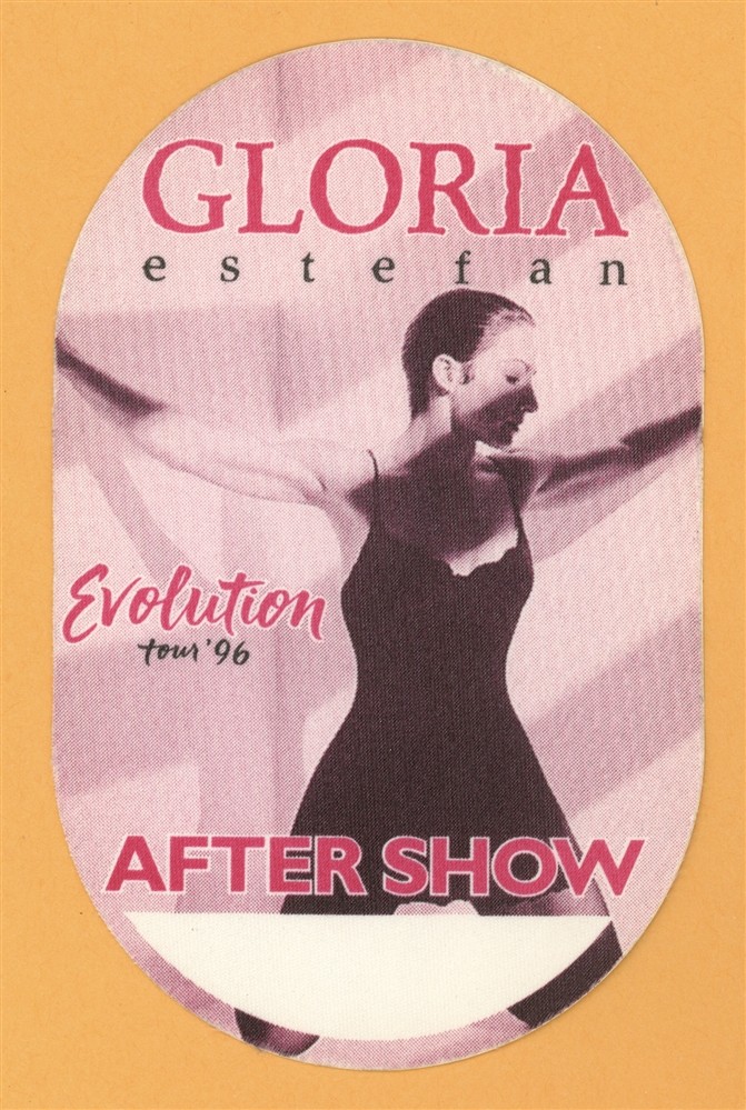 Gloria Estefan 1996 Evolution Concert Tour AFTER SHOW Backstage Pass