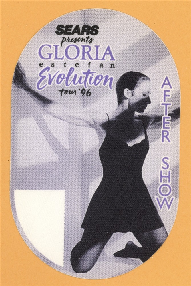 Gloria Estefan 1996 Evolution Concert Tour AFTER SHOW Backstage Pass