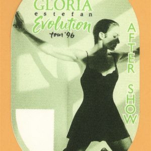 Gloria Estefan 1996 Evolution Concert Tour AFTER SHOW Backstage Pass