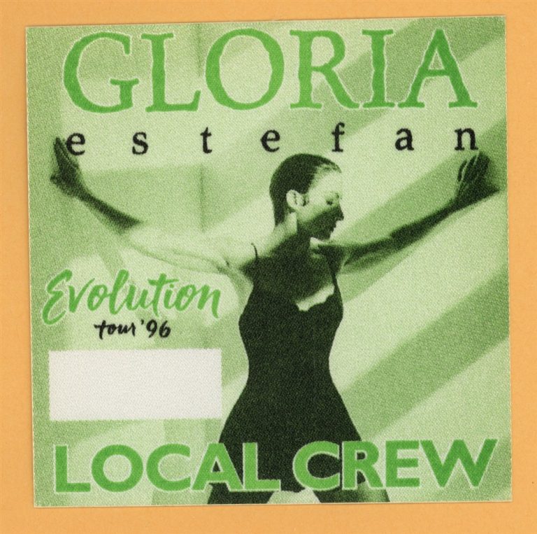 Gloria Estefan 1996 Evolution Concert Tour CREW Backstage Pass