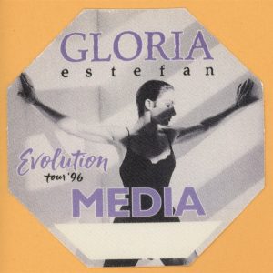 Gloria Estefan 1996 Evolution Concert Tour MEDIA Backstage Pass