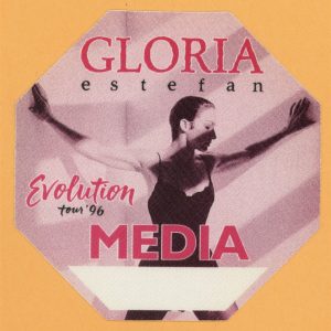 Gloria Estefan 1996 Evolution Concert Tour MEDIA Backstage Pass