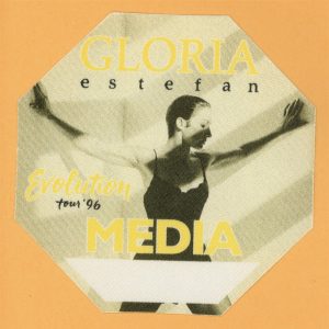Gloria Estefan 1996 Evolution Concert Tour MEDIA Backstage Pass