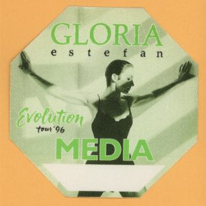 Gloria Estefan 1996 Evolution Concert Tour MEDIA Backstage Pass