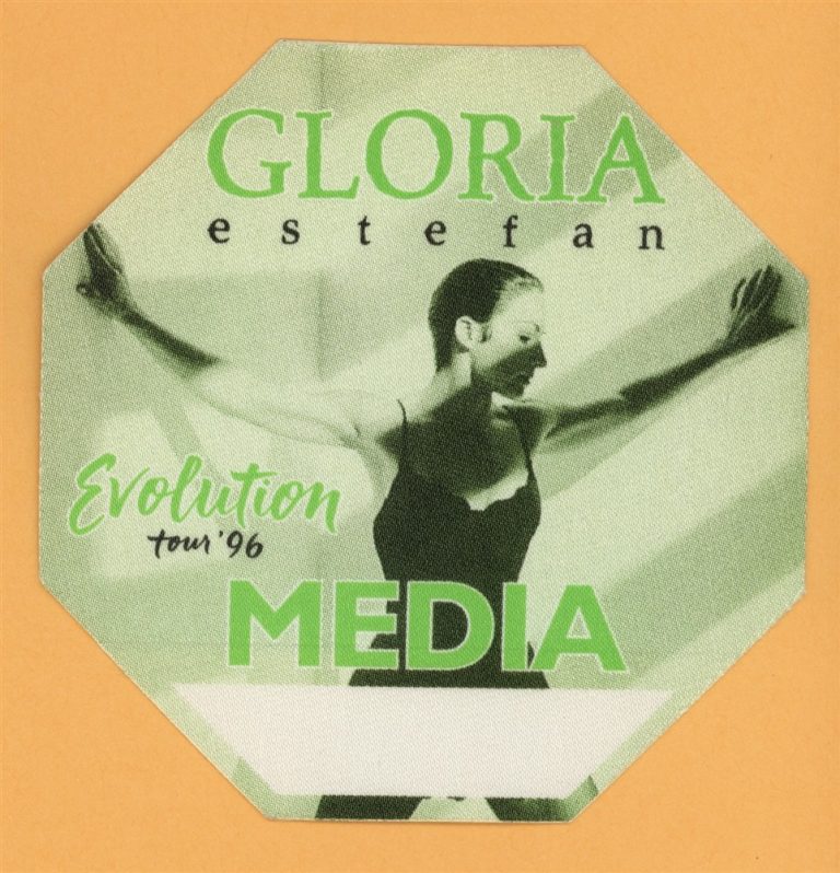 Gloria Estefan 1996 Evolution Concert Tour MEDIA Backstage Pass