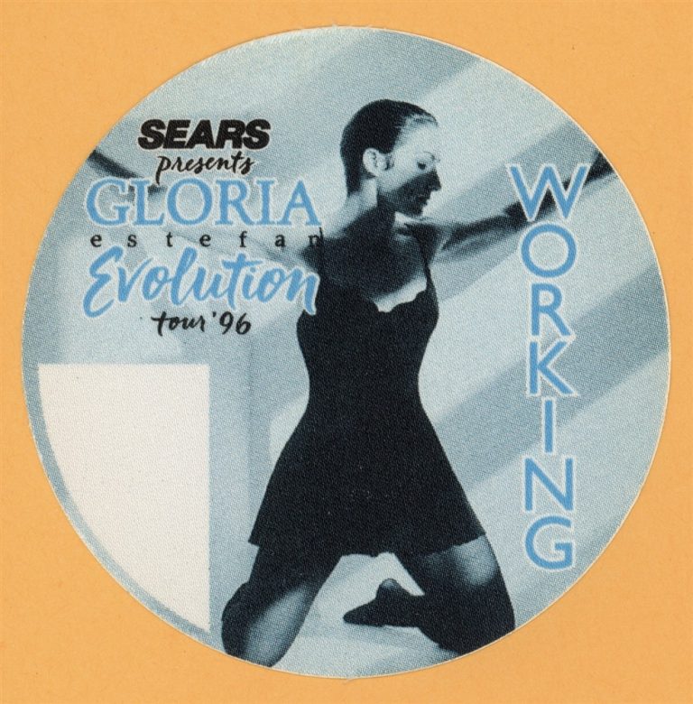 Gloria Estefan 1996 Evolution Concert Tour WORKING Backstage Pass