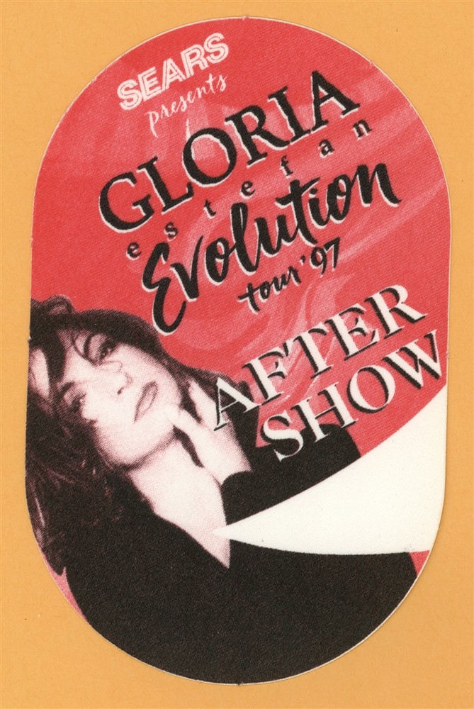 Gloria Estefan 1997 Evolution Concert Tour AFTER SHOW Backstage Pass - Sears