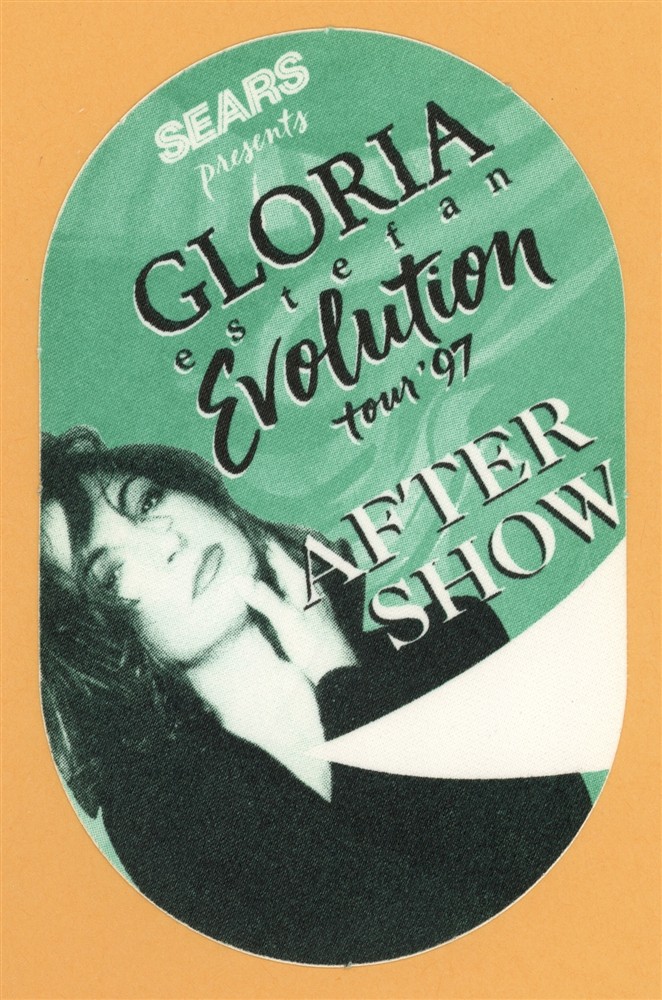 Gloria Estefan 1997 Evolution Concert Tour AFTER SHOW Backstage Pass - Sears