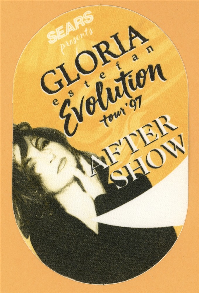 Gloria Estefan 1997 Evolution Concert Tour AFTER SHOW Backstage Pass - Sears